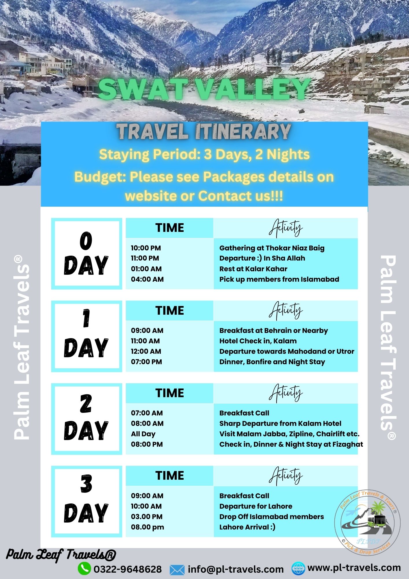 Travel Itinerary Swat